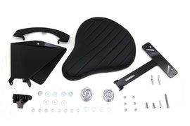 Bates Leather Solo Seat Kit with saddlebag designed for motorcycle, featuring a sleek leather seat and matching saddlebag.