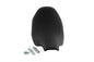 Black Wyatt Gatling Solo Seat for motorcycle, featuring a sleek design and comfortable padding, shown on a bike.