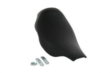 Load image into Gallery viewer, Black Wyatt Gatling Solo Seat for motorcycle, showcasing durable seat and saddlebag design in close-up view.