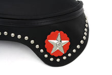 Load image into Gallery viewer, Black Leather Solo Seat with Skirt