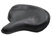 Load image into Gallery viewer, Black Ultima Leather Saddle Solo Seat for motorcycle, featuring sleek leather design and sturdy construction.