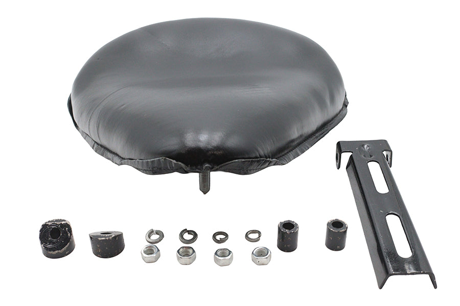 Black Ultima leather saddle and solo seat for motorcycles, designed for comfort and style, with detailed stitching and high-quality finish.