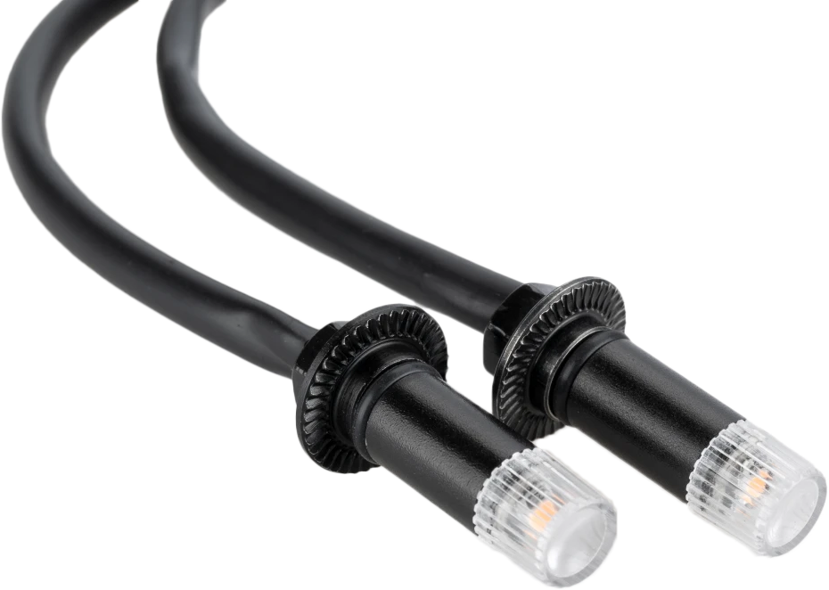 Tab Turn Signals Black W/Clear Lens
