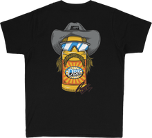 Load image into Gallery viewer, Stache Mullet Moto Youth Tee Black Yl