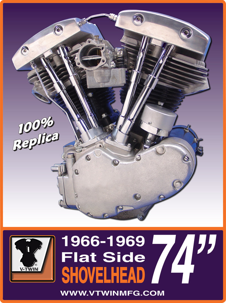 Flatside Shovelhead Engine Plaque Sign