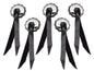 Black Leather Saddlebag Conchos