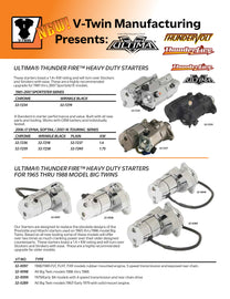V-Twin Parts for Thundervolt Thunderfire and Ultima Flyer