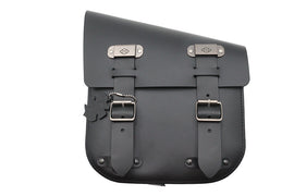Black Leather Two Buckle Saddlebag