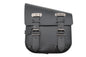 Black Leather Two Buckle Saddlebag