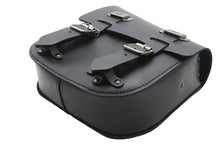 Load image into Gallery viewer, Black Leather Two Buckle Saddlebag