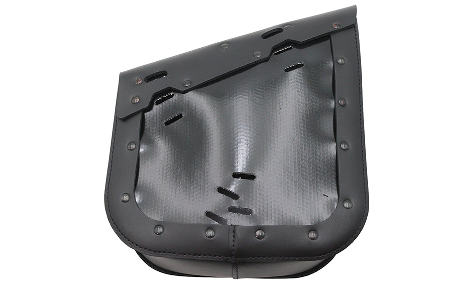 Black Leather Two Buckle Saddlebag