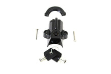 Load image into Gallery viewer, Black Helmet Lock with Pipe Key