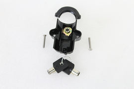 Black Helmet Lock with Pipe Key
