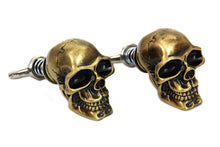 Load image into Gallery viewer, Gold Skull License Plate Bolt Set