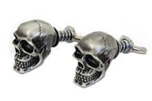Load image into Gallery viewer, Silver Skull License Plate Bolt Set