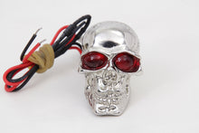 Load image into Gallery viewer, Silver Skull License Plate Bolt Set with LED