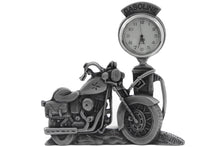 Load image into Gallery viewer, V-Twin Pewter Motorcycle Clock 4-1/2 inch Tall