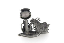 Load image into Gallery viewer, V-Twin Pewter Motorcycle Clock 4-1/2 inch Tall