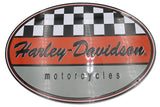 Harley Davidson Racing Oval Tin Sign