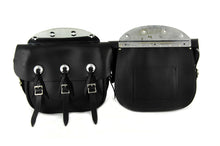 Load image into Gallery viewer, Replica Black Leather Saddlebag Set