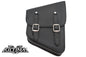 Black Cowhide Two Buckle Saddlebag Right Side