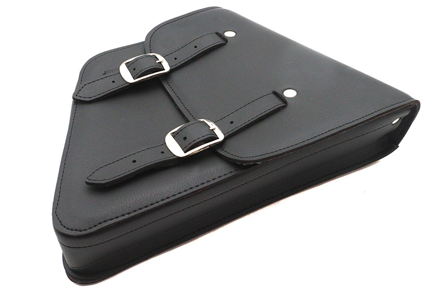 Black Cowhide Two Buckle Saddlebag Right Side