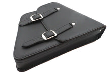 Load image into Gallery viewer, Black Cowhide Two Buckle Saddlebag Right Side