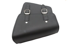 Load image into Gallery viewer, Black Cowhide Two Buckle Saddlebag Right Side