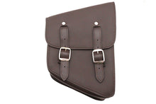 Load image into Gallery viewer, Brown Cowhide Two Buckle Saddlebag Right Side