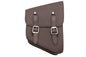 Brown Cowhide Two Buckle Saddlebag Right Side