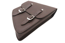 Load image into Gallery viewer, Brown Cowhide Two Buckle Saddlebag Right Side