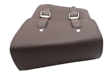 Load image into Gallery viewer, Brown Cowhide Two Buckle Saddlebag Right Side