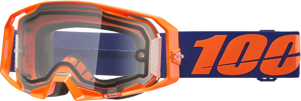 Armatic  Enduro Moto Goggle Neon Orange Clear