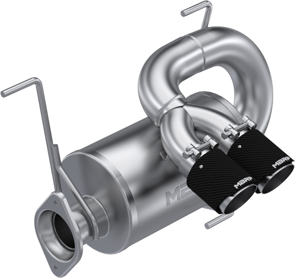 Dual Slip On Center Out W/ Performance Muffler Cf Tip