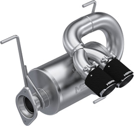 Dual Slip On Center Out W/ Performance Muffler Cf Tip