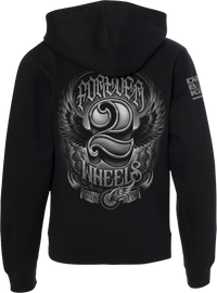 Two Wheels Youth Hoodie Black Ym