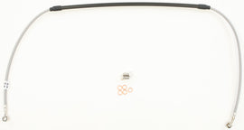 GALFER steel brake line for Yamaha front brake system, durable hydraulic control line with metal braided construction.