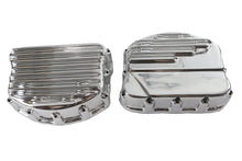 Load image into Gallery viewer, Finned Panhead Valve Cover Set Polished