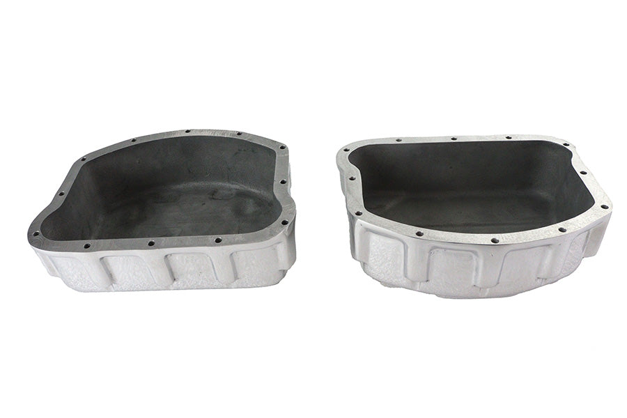 Finned Panhead Valve Cover Set Polished