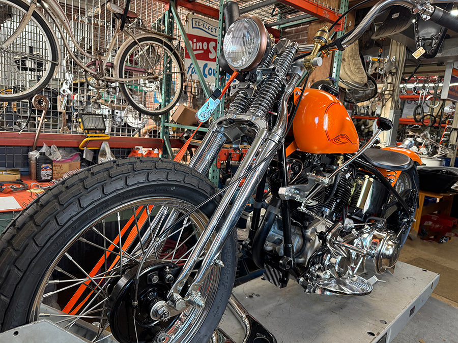 22 inch Inline Spring Fork Chrome +4 inch