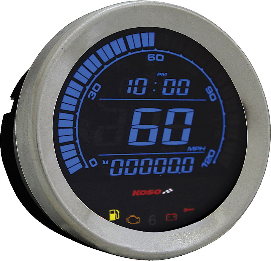 Hd 02 Series Gauge Kit Silver Bezel Oil Temp