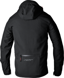 Black RST Havoc D3o jacket with protective armor, featuring a sleek design and adjustable straps for motorcycle riding.