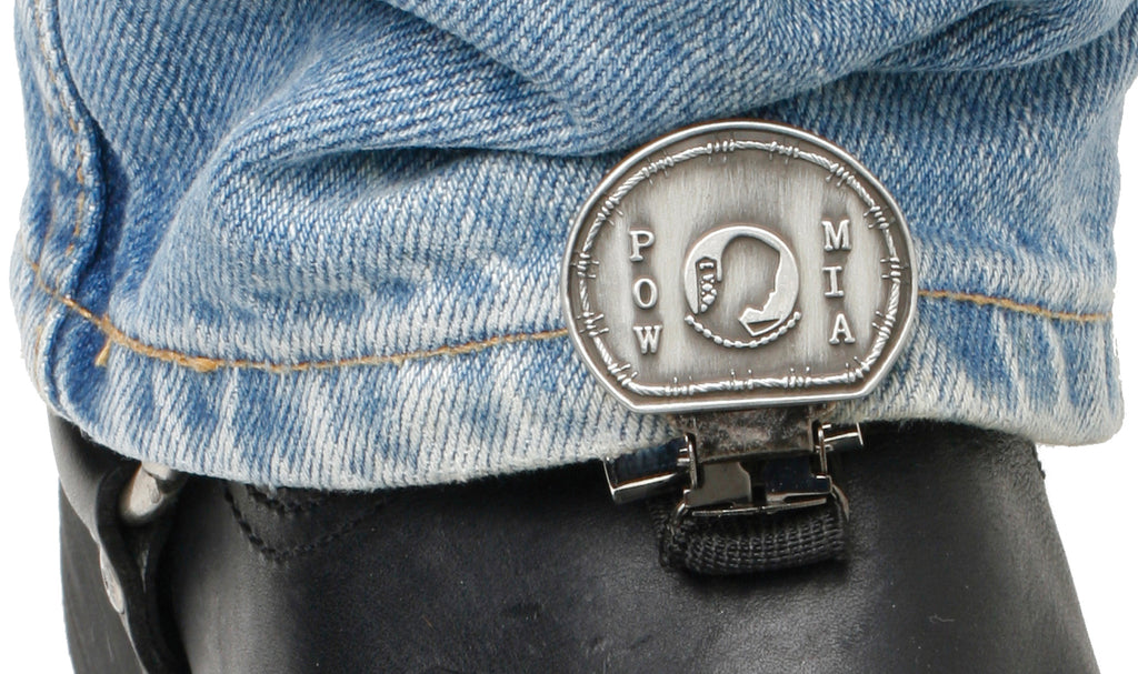 RYDER CLIPS stirrup strap boot clips, metal accessories for securing stirrups and straps on boots for riding or equestrian use.