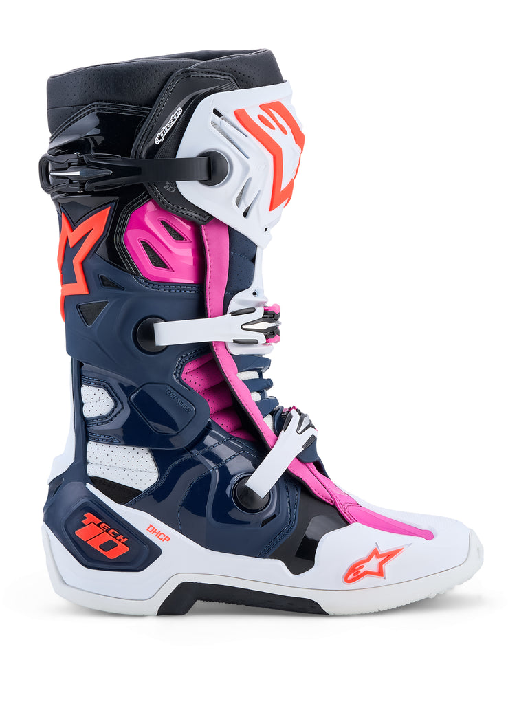 Tech 10 Supervented Boots Drk Blue/Wht/Blk Fuxia 10