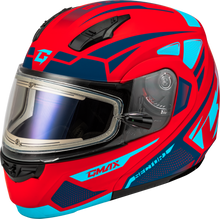 Load image into Gallery viewer, Md 04s Sector Snow Helmet W/ Elec Shield Matte Red/Blue Xs