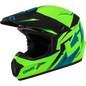 Mx 46 Compound Helmet Matte Hi Vis Green/Blk/Blue Lg