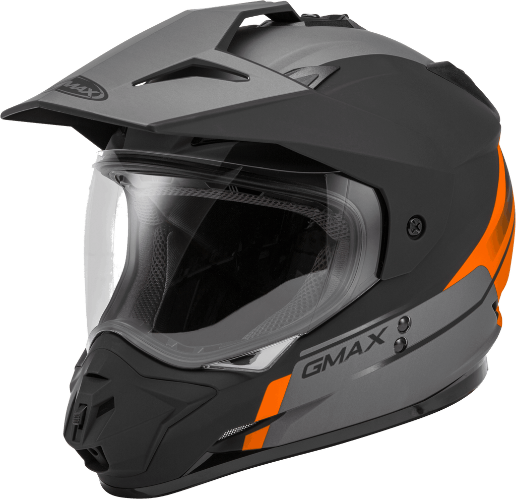 Gm 11 Dual Sport Scud Helmet Matte Black/Orange/Grey Lg