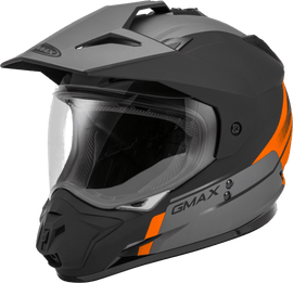 Gm 11 Dual Sport Scud Helmet Matte Black/Orange/Grey Lg