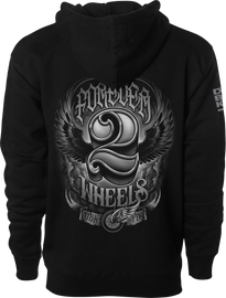 Two Wheels Hoodie Black Xl