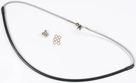 GALFER steel brake line for Kawasaki front brake system, durable cable and hydraulic control line with braided steel construction.
